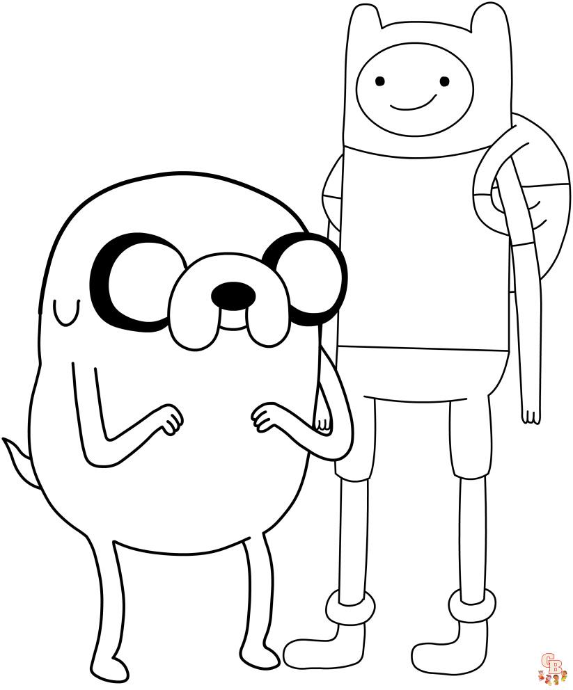Finn and Jake Coloring Pages 7