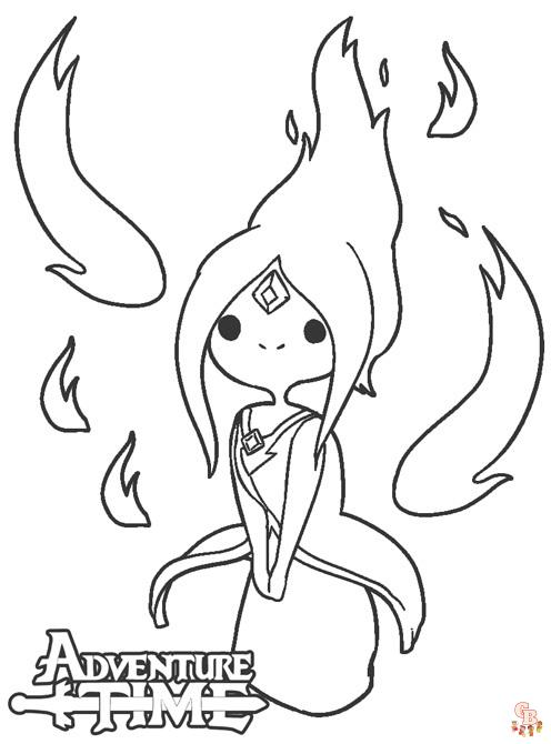 adventure time coloring pages all princesses