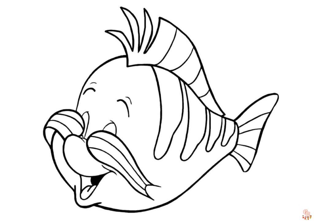 Flounder coloring pages free