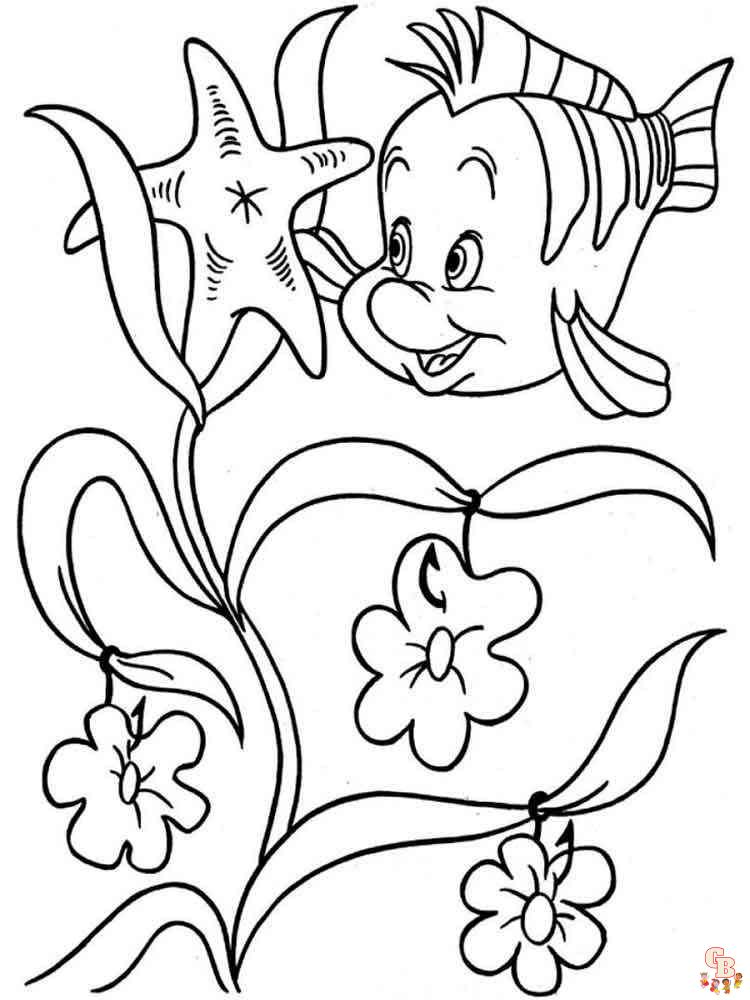 Flounder coloring pages printable free