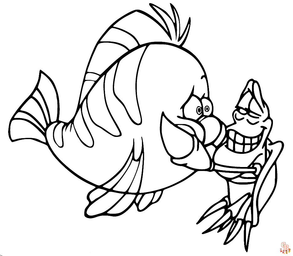 Flounder coloring pages printable free