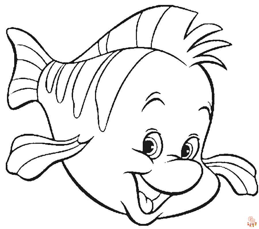 Colorful Flounder Coloring Pages: Free Printable and Easy Designs