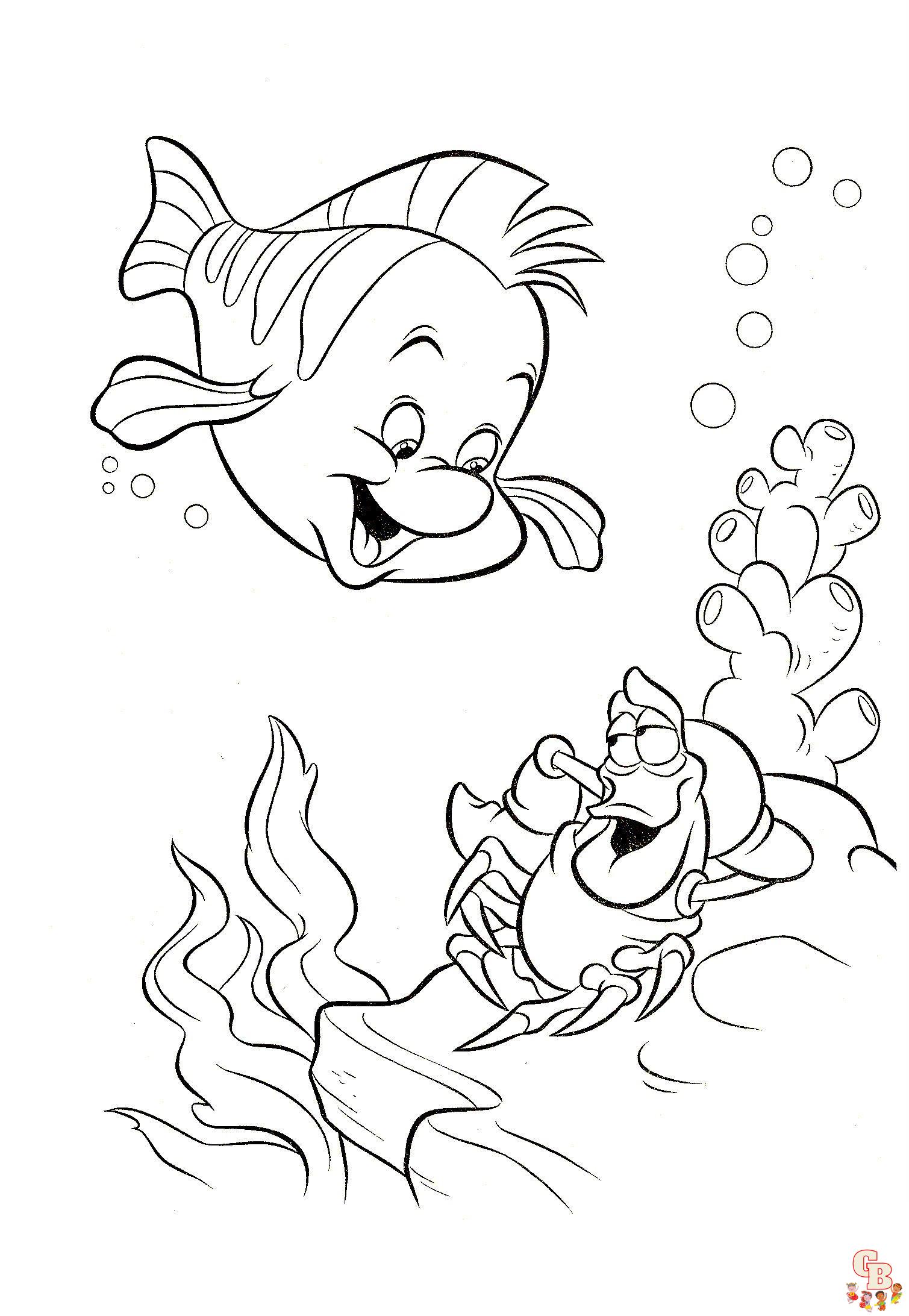 Flounder coloring pages to print