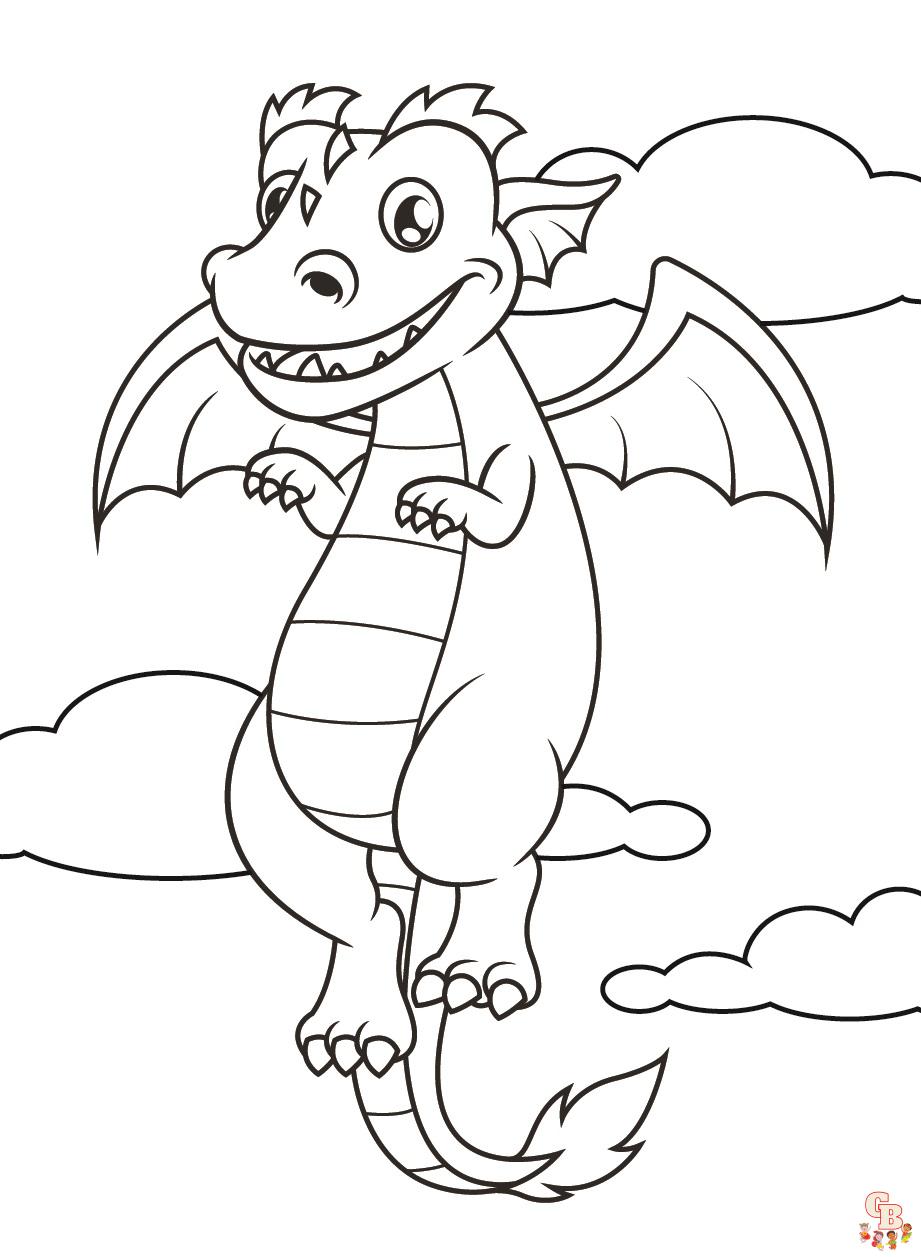easy flying baby dragon drawings