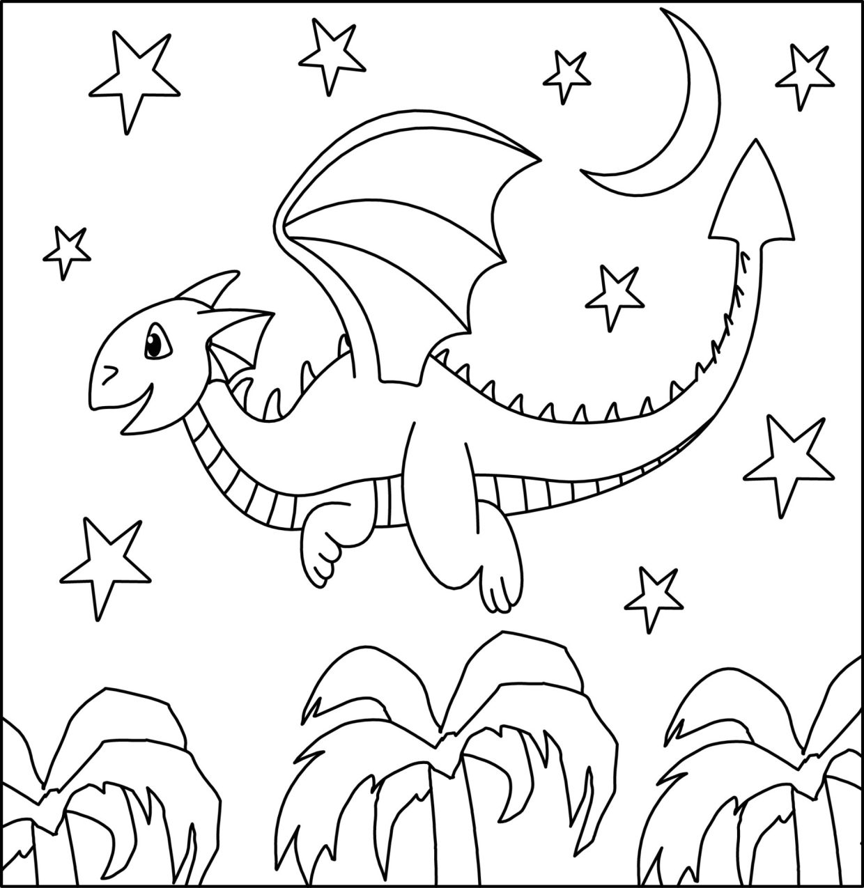 Unleash Your Imagination With Flying Dragon Coloring Pages