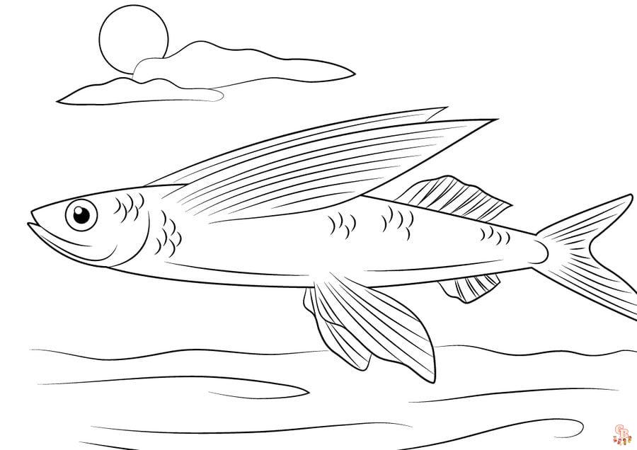 Flying Fish Coloring Pages
