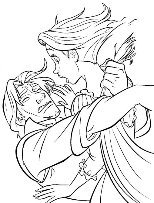 Fun and Free Flynn and Rapunzel Coloring Pages for Kids