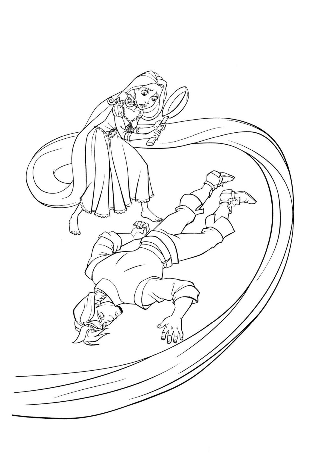 Fun and Free Flynn and Rapunzel Coloring Pages for Kids