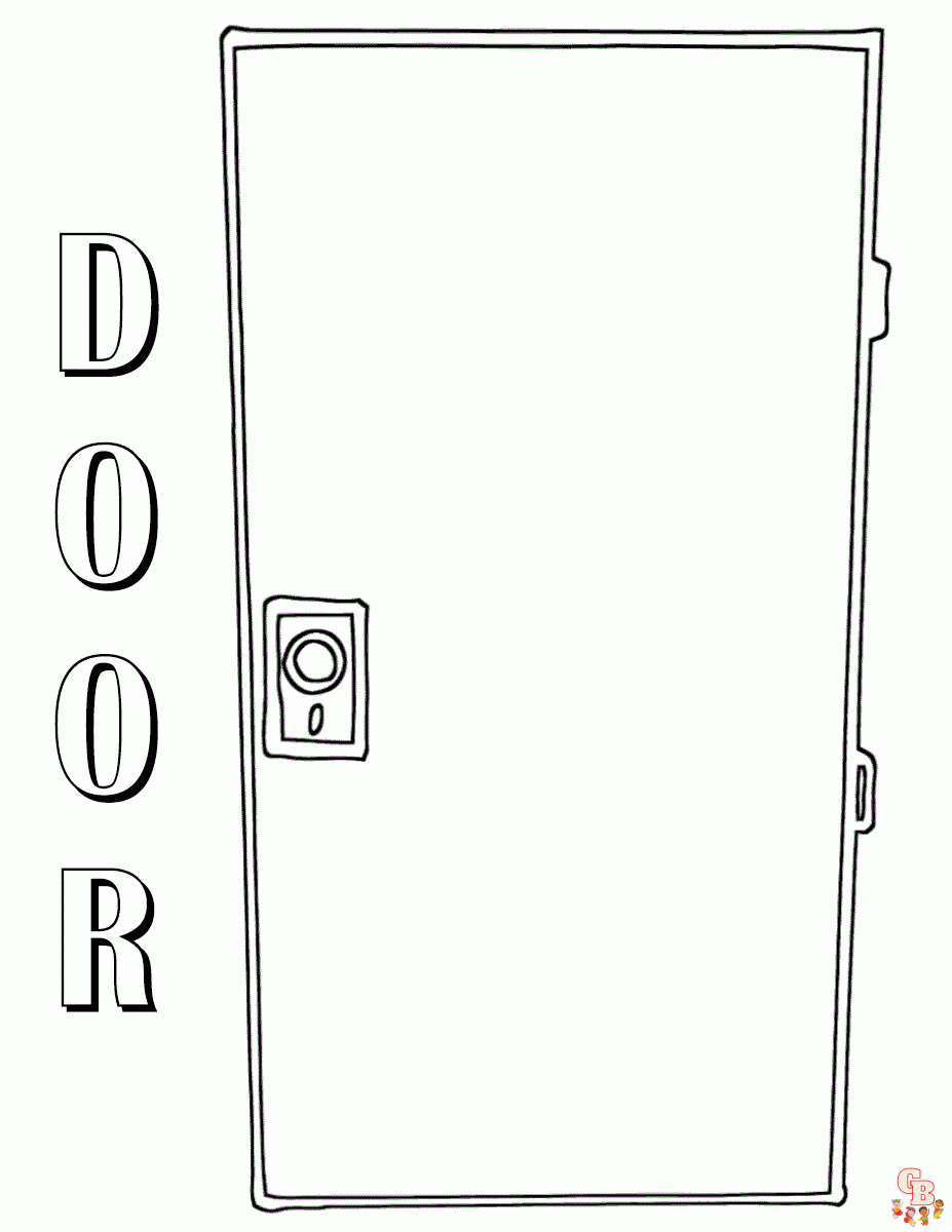 Free Doors coloring pages for kids