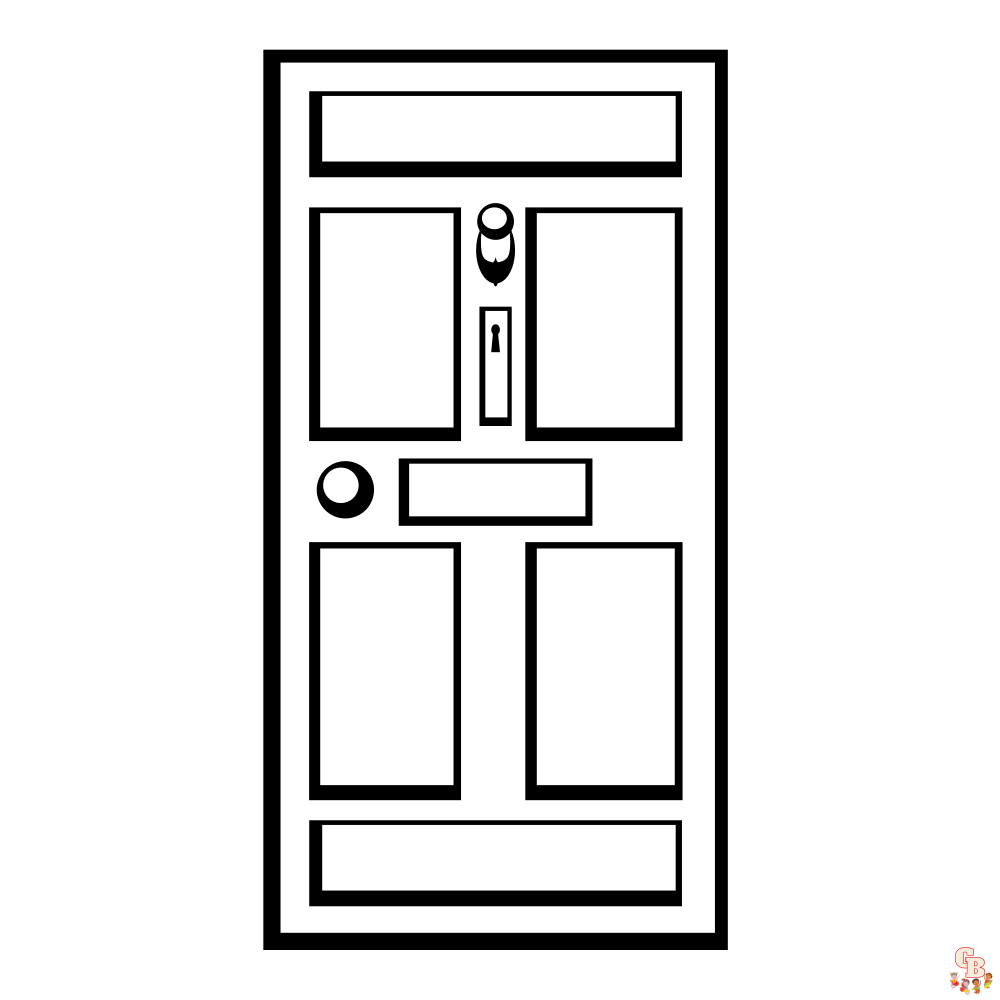 Free Doors coloring pages for kids
