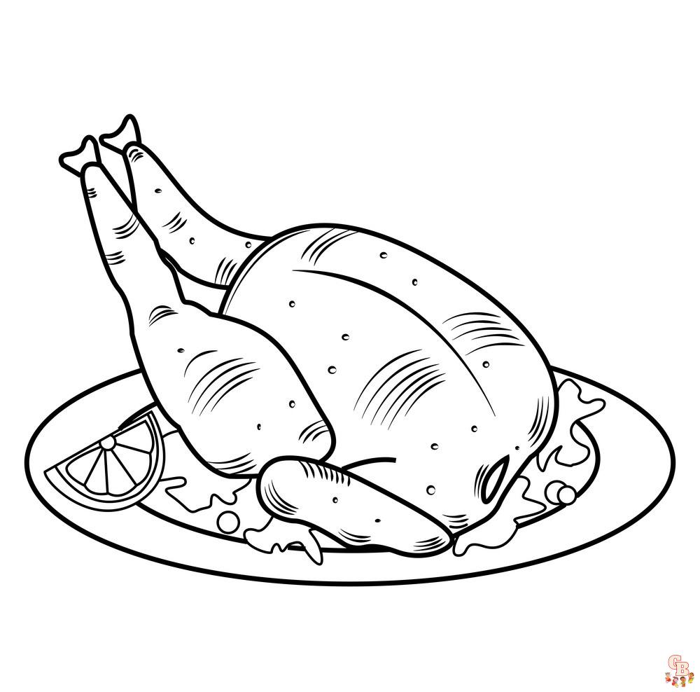 Fried Chicken Coloring Pages 10