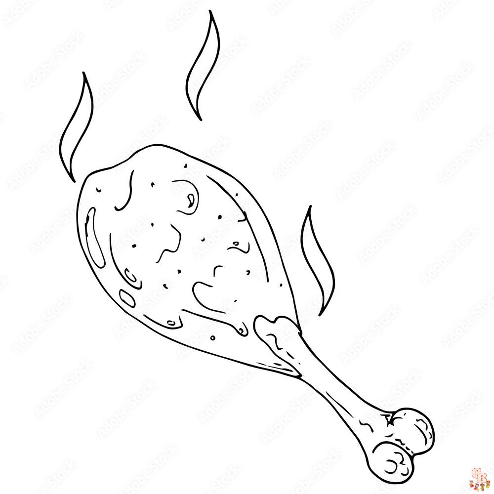Fried Chicken Coloring Pages 11