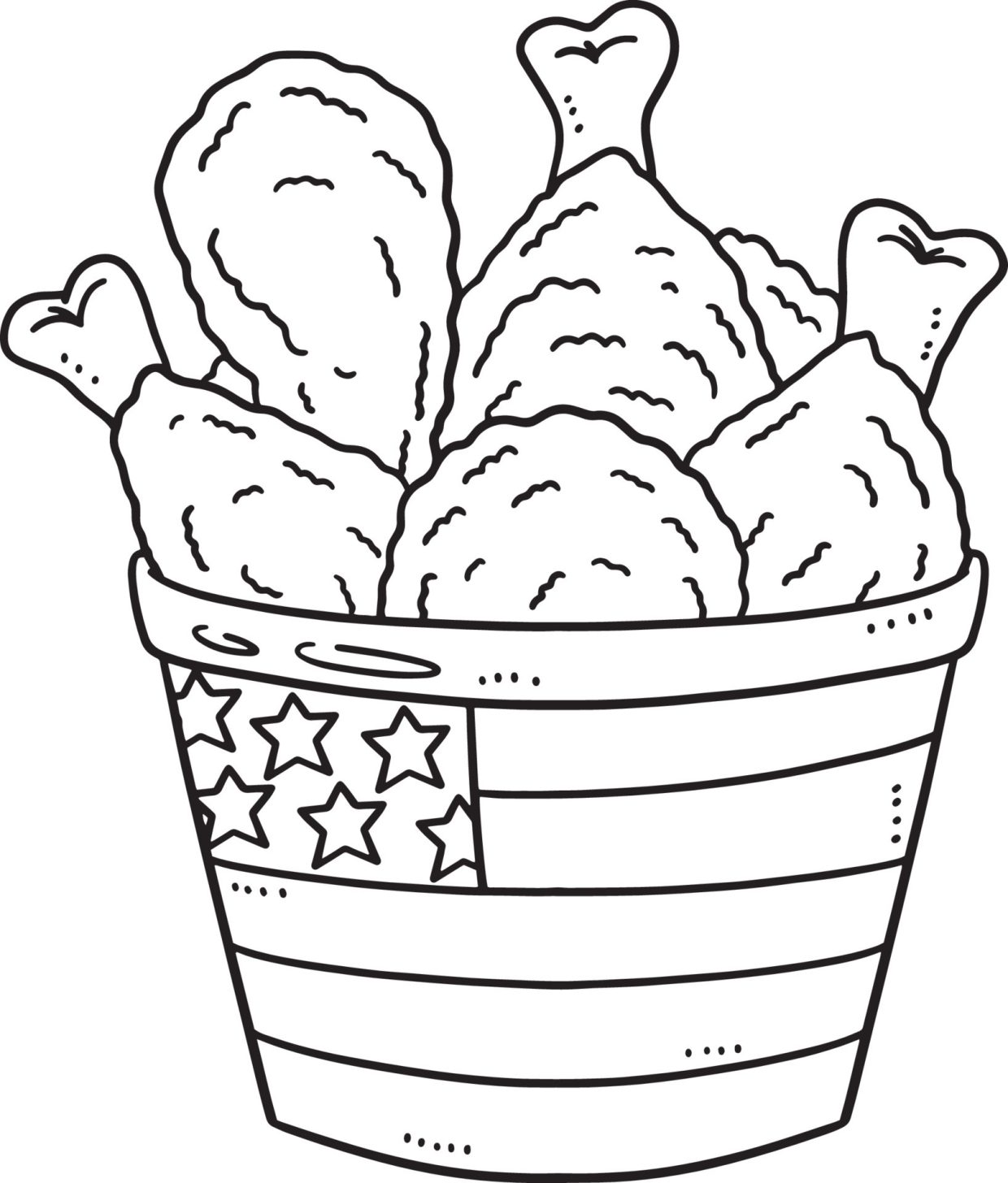 Fried Chicken Coloring Pages 2