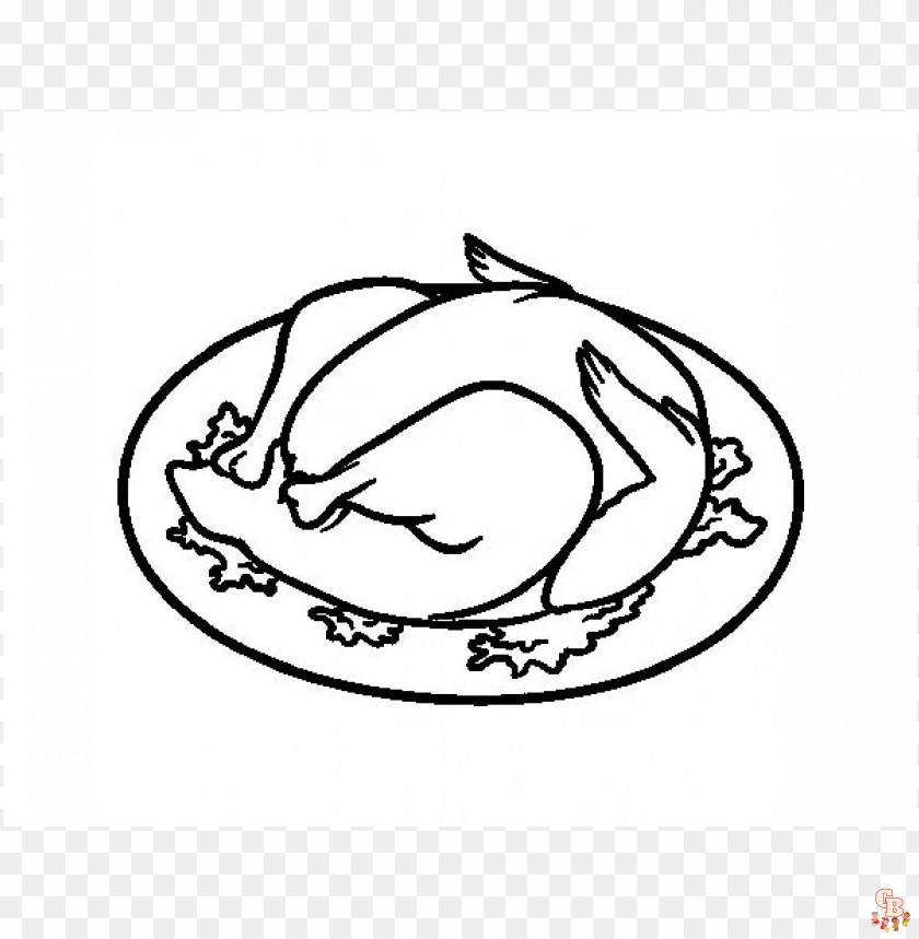 Fried Chicken Coloring Pages 3