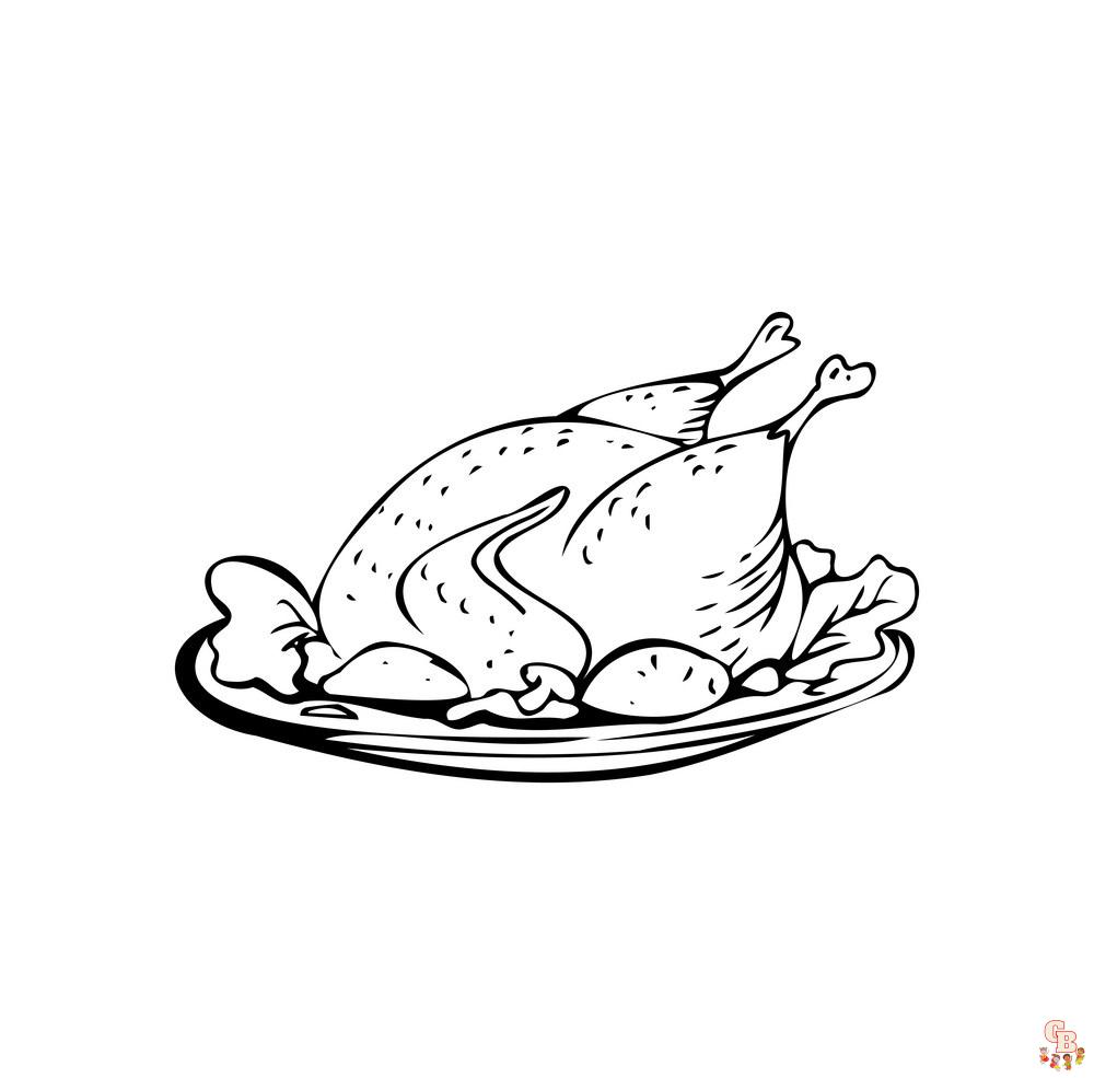 Fried Chicken Coloring Pages 8