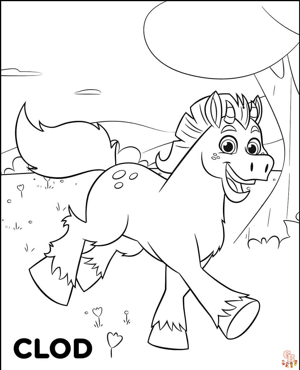 Garrett with Clod Coloring Pages