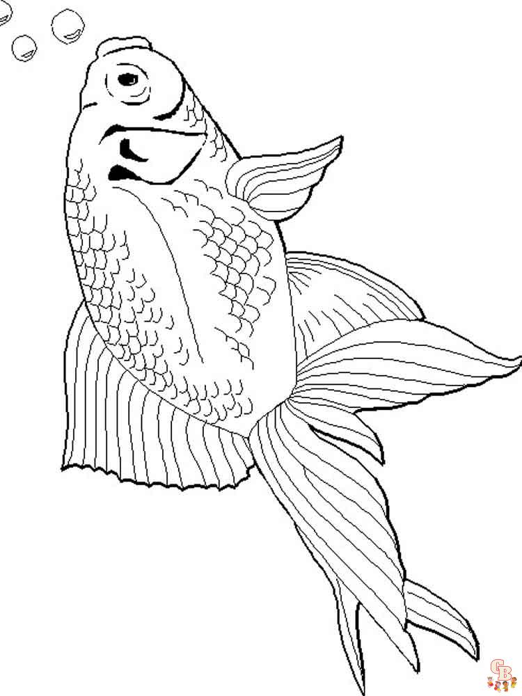 Goldfish Coloring Pages 4
