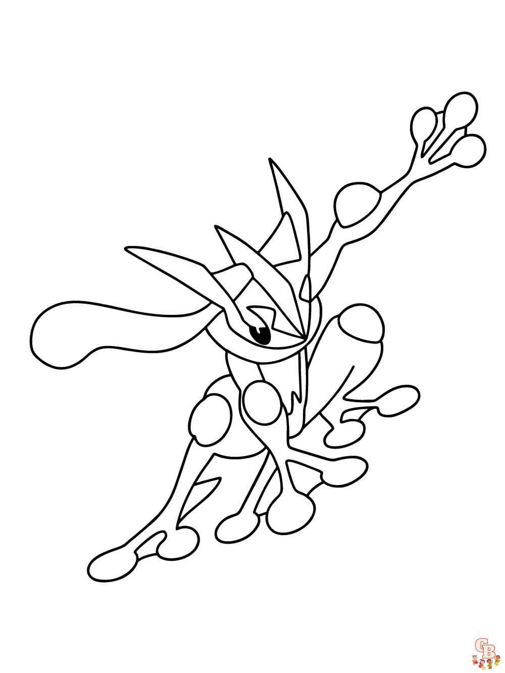 Greninja Coloring Pages Free, Printable, and Easy - GBcoloring