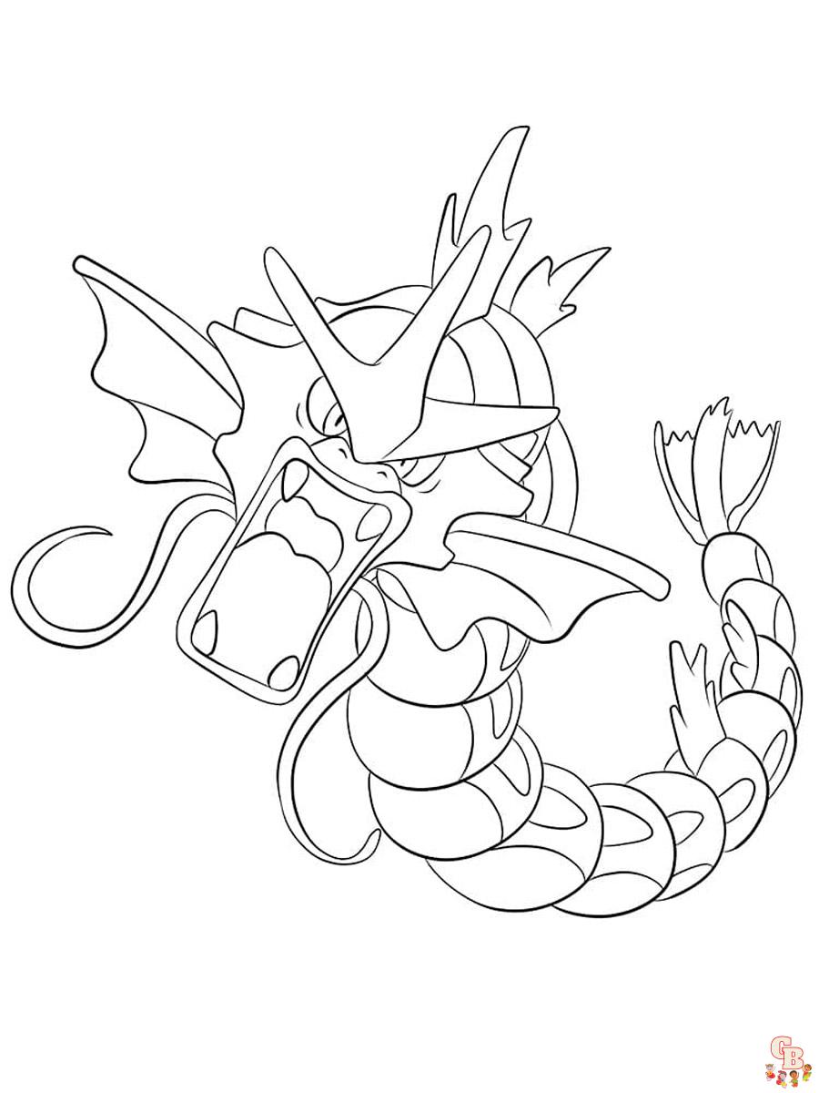 Explore the Exciting World of Gyarados Coloring Pages