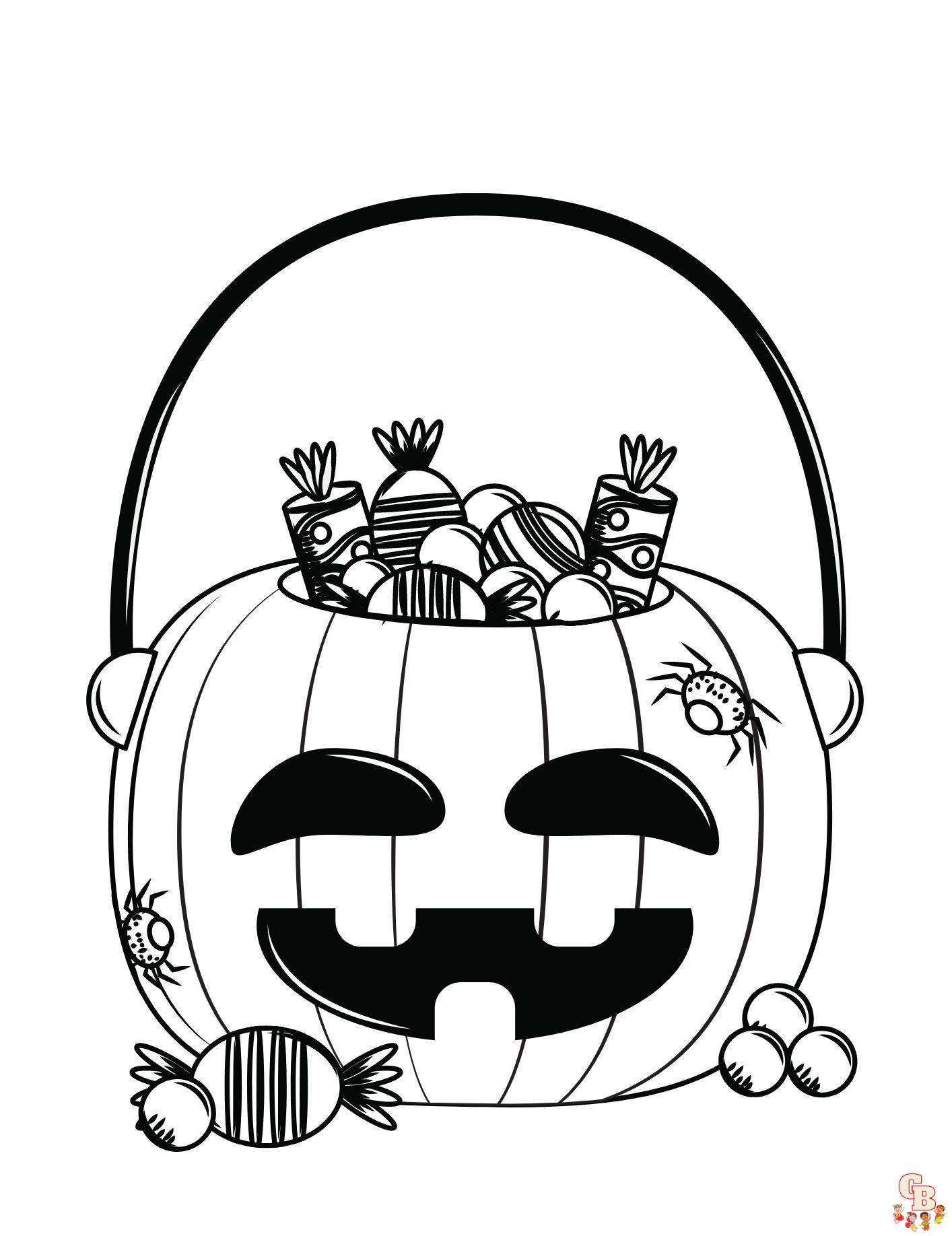 Halloween Candy Coloring Pages 1