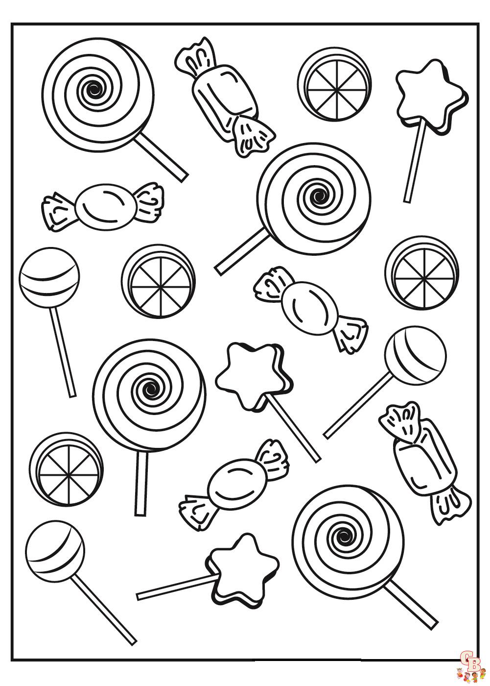 Halloween Candy Coloring Pages 3
