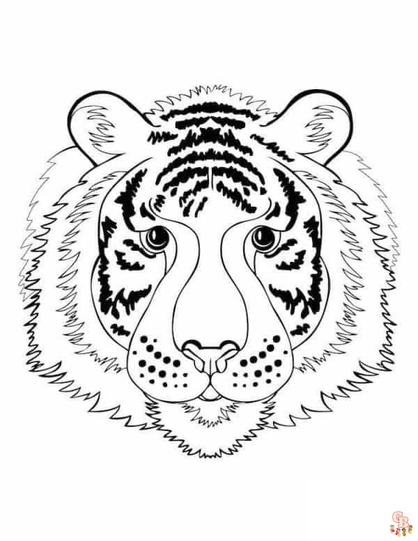 Насолоджуйтесь розмальовками Happy Face Tiger Coloring Pages GBcoloring