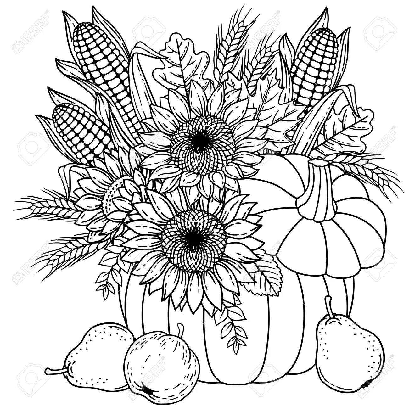 Harvest Coloring Pages 1