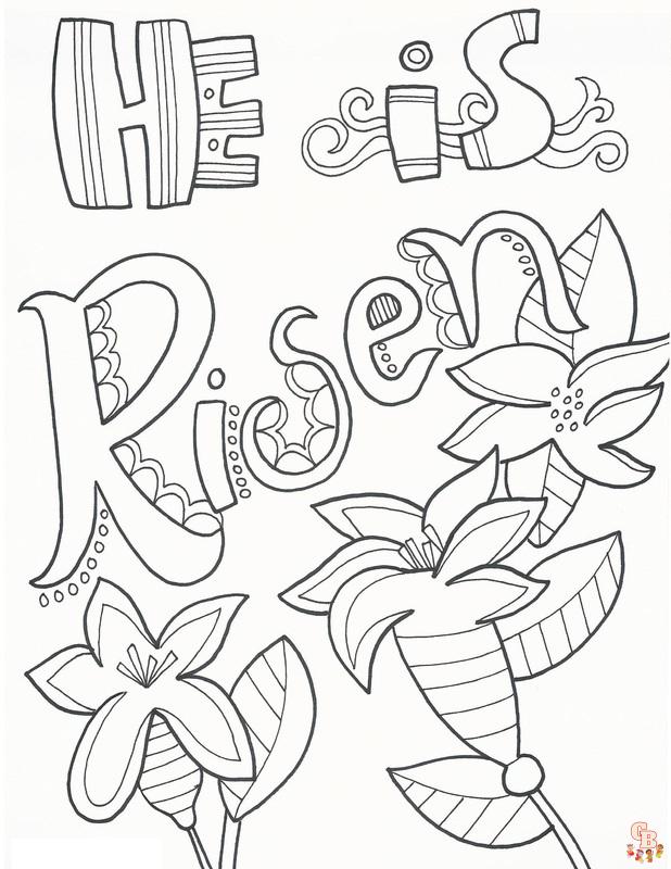He Has Risen Coloring Pages 1