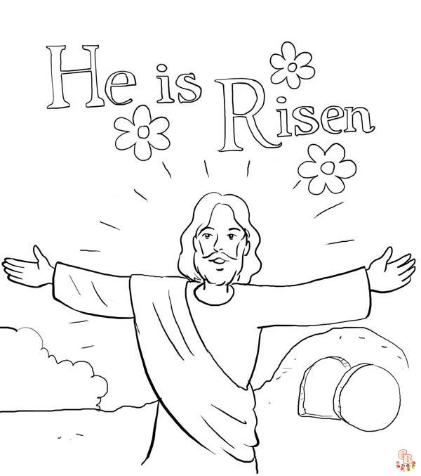 risen jesus coloring page