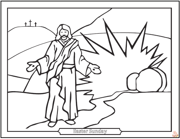 He Has Risen Coloring Pages 3