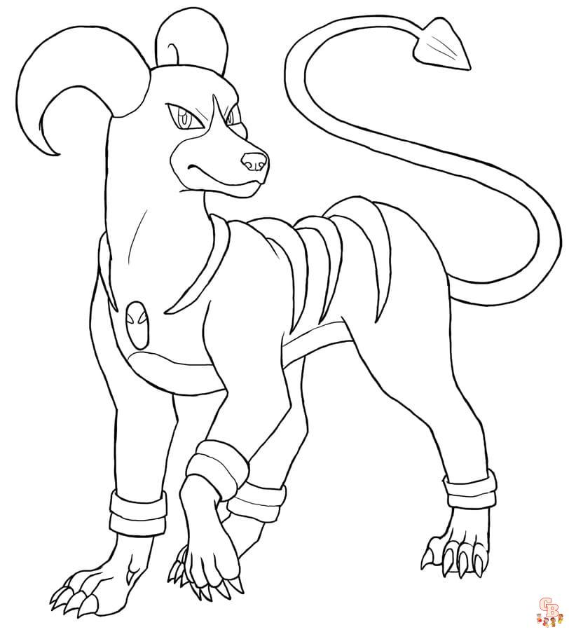 houndoom coloring page high quality pokemon