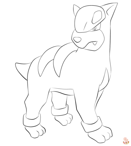 Houndour Coloring Pages