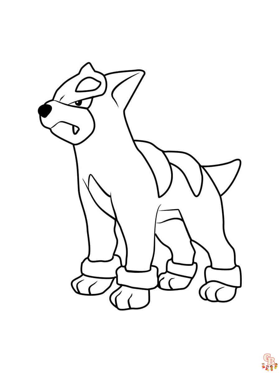 Houndour Coloring Pages