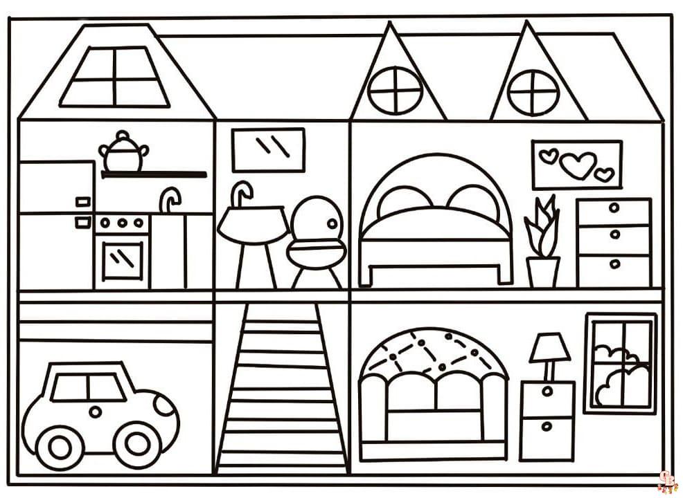 Inside House Coloring Pages 3