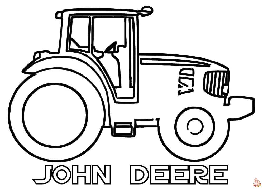 Kleurplaat tractor  Tractor coloring pages, Coloring pages for