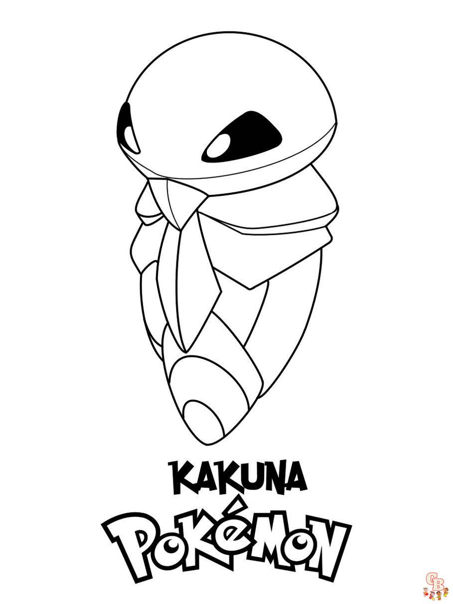 coloring pages of kakuna pokemon