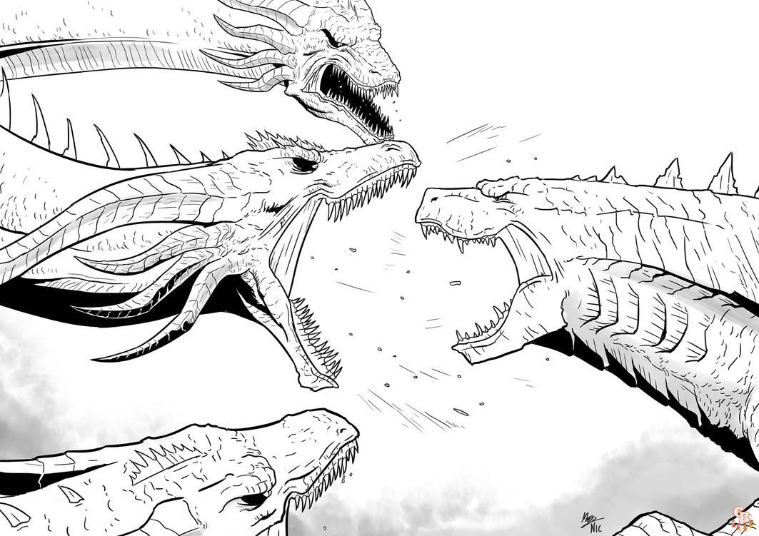 King Ghidorah Coloring Pages 3