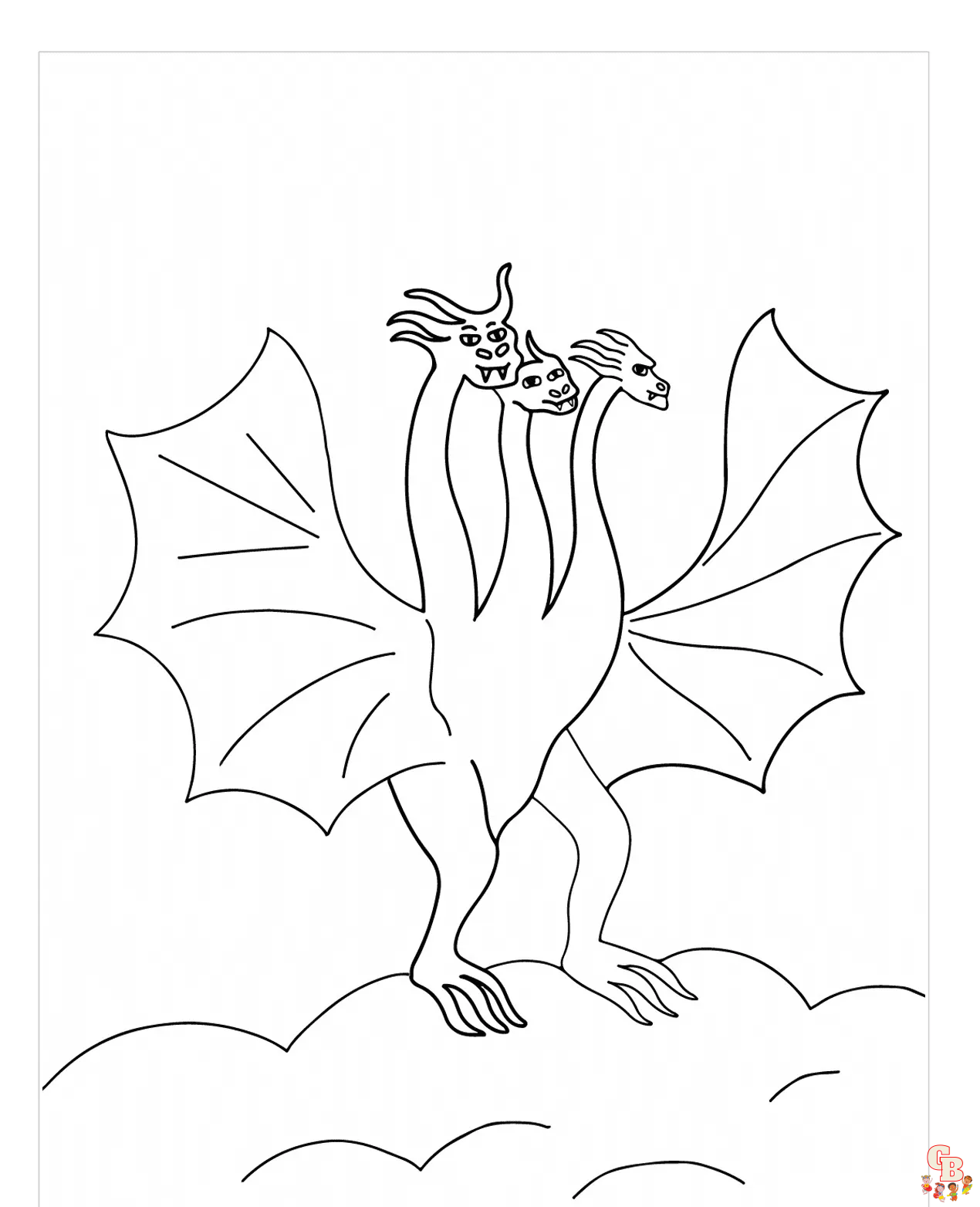 King Ghidorah Coloring Pages 4