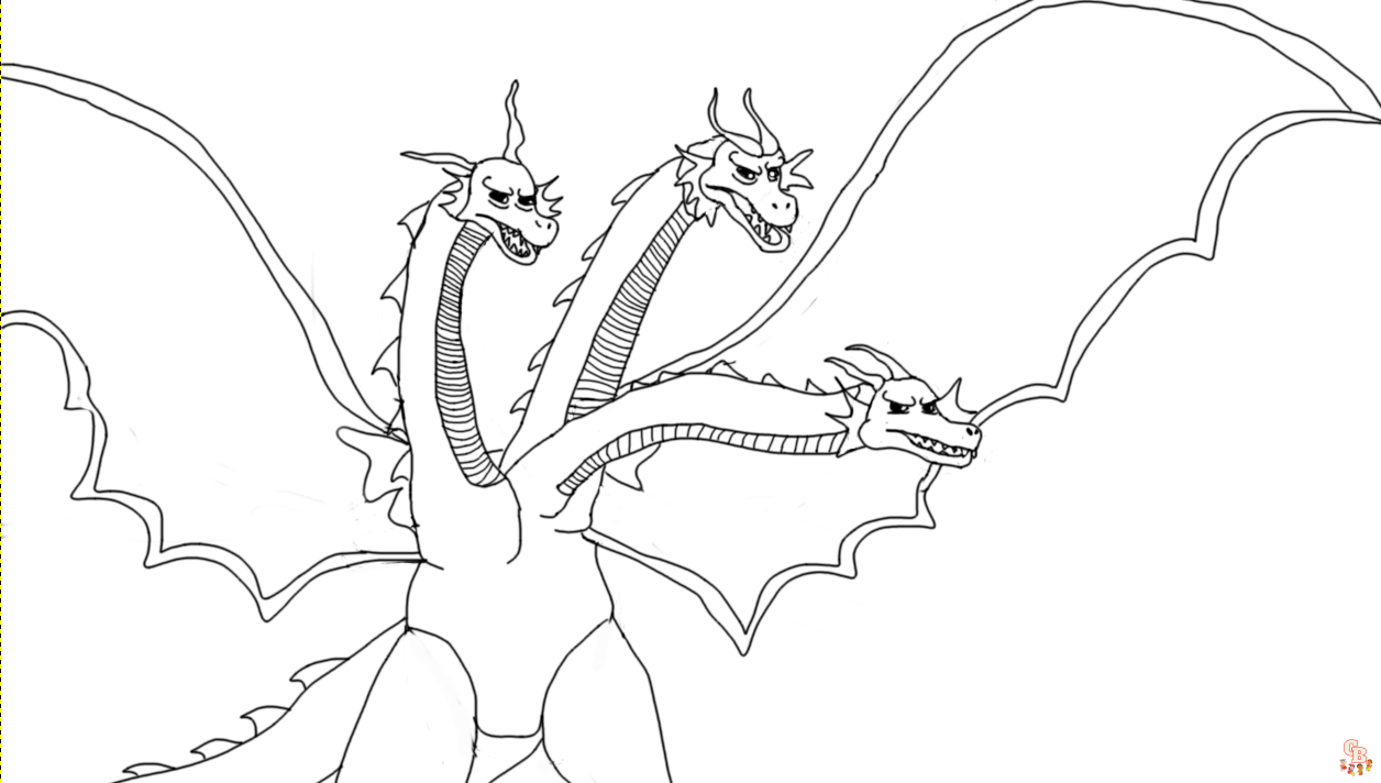 King Ghidorah Coloring Pages 6