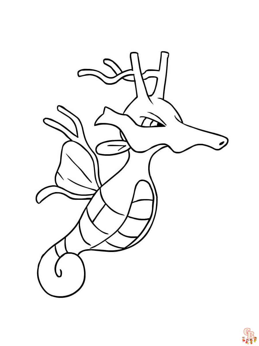 Kingdra Coloring Pages 1