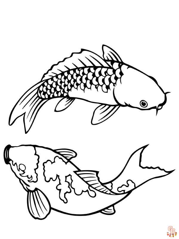 Koi Fish Coloring Pages 4