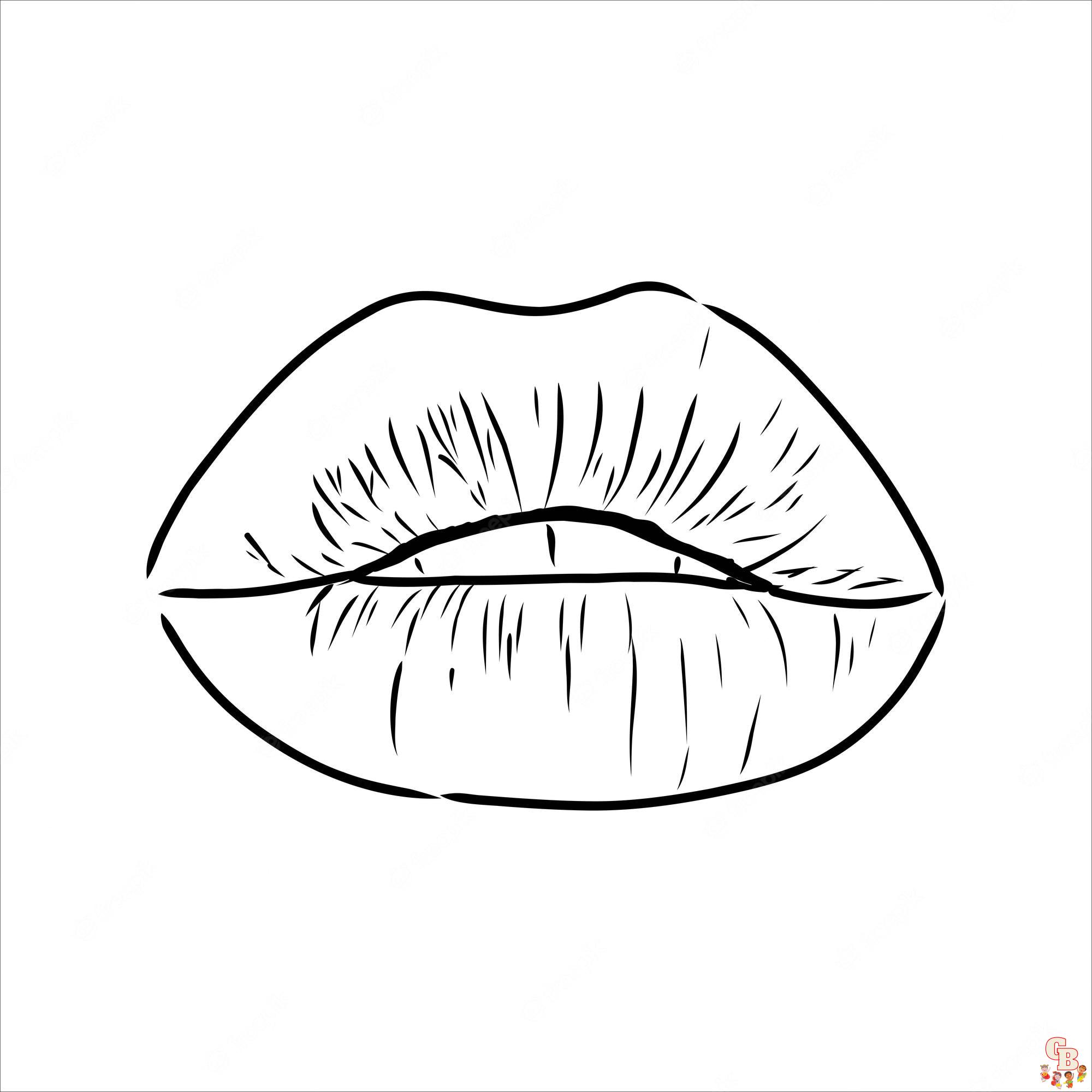 Lips Coloring Pages 5