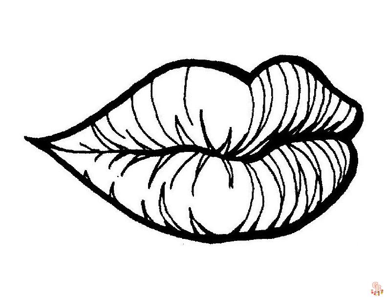 Lips Coloring Pages 7