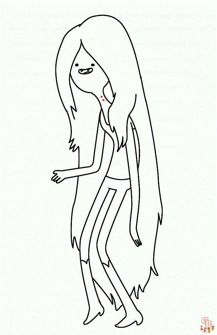 Marceline The Vampire Queen Coloring Pages 1