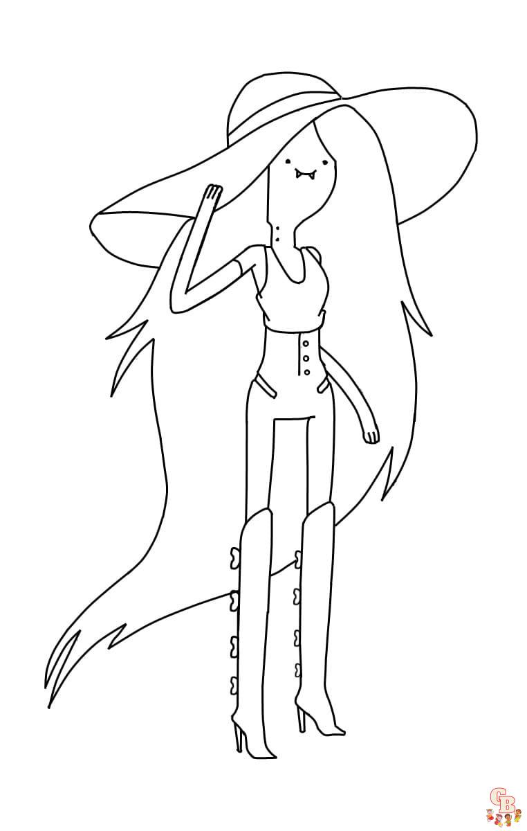 Marceline The Vampire Queen Coloring Pages 4