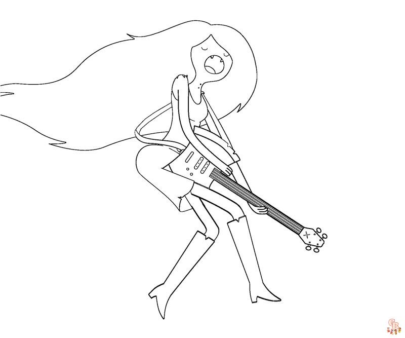 Marceline The Vampire Queen Coloring Pages 5