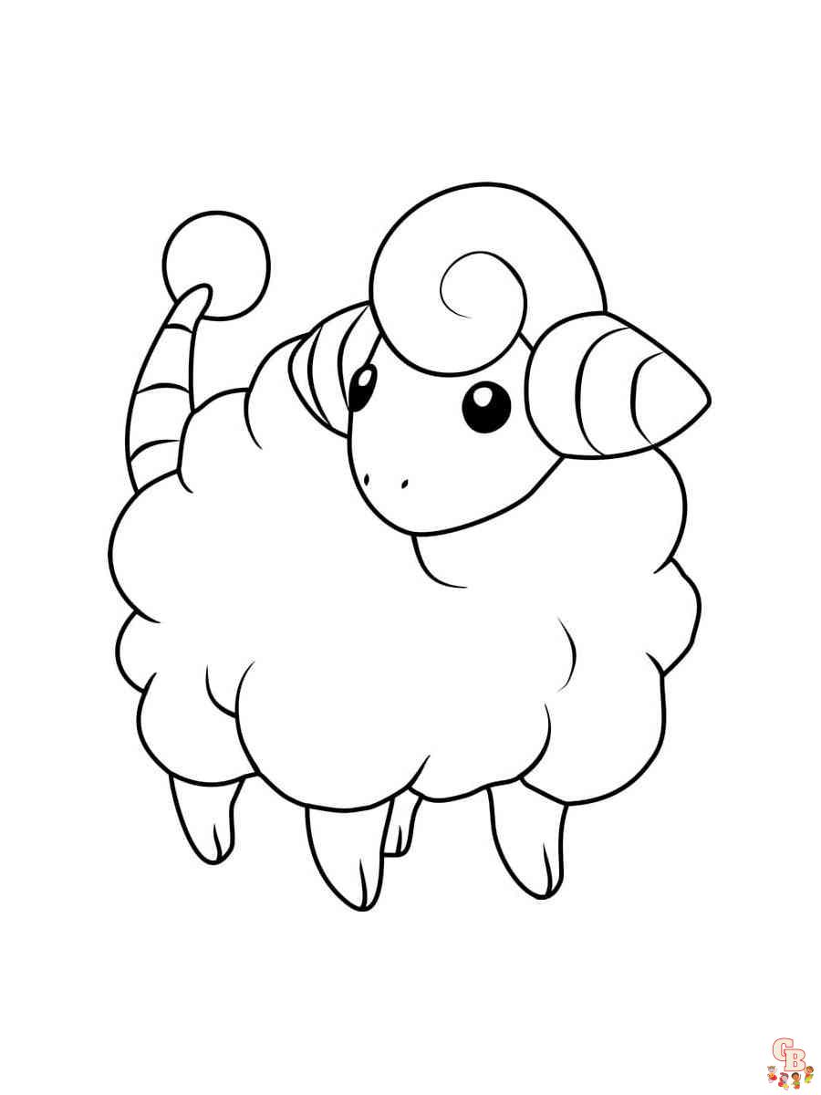 Mareep Coloring Pages 1