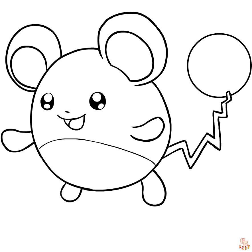 marill coloring page online pokemon