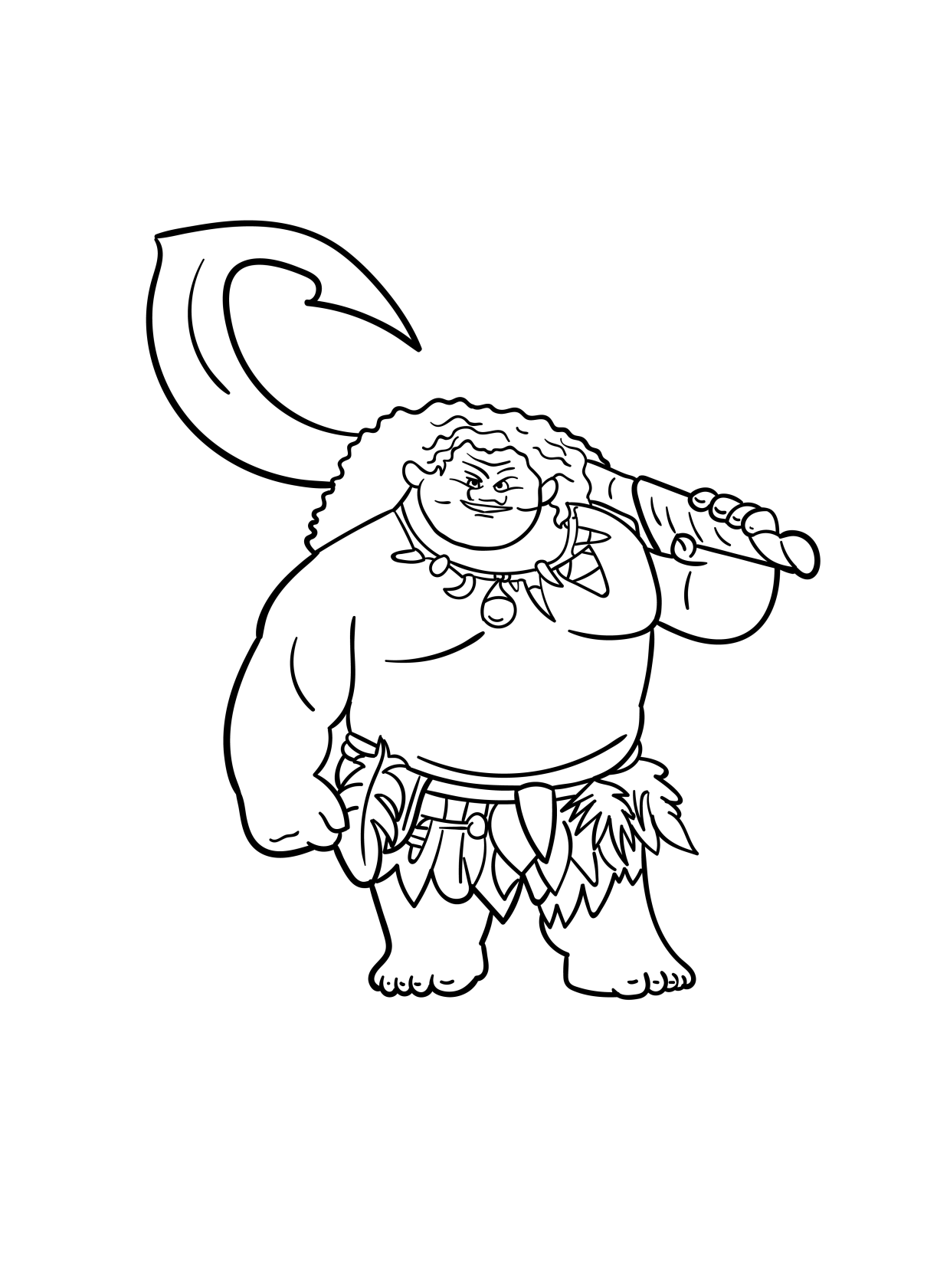 Maui From Moana coloring pages