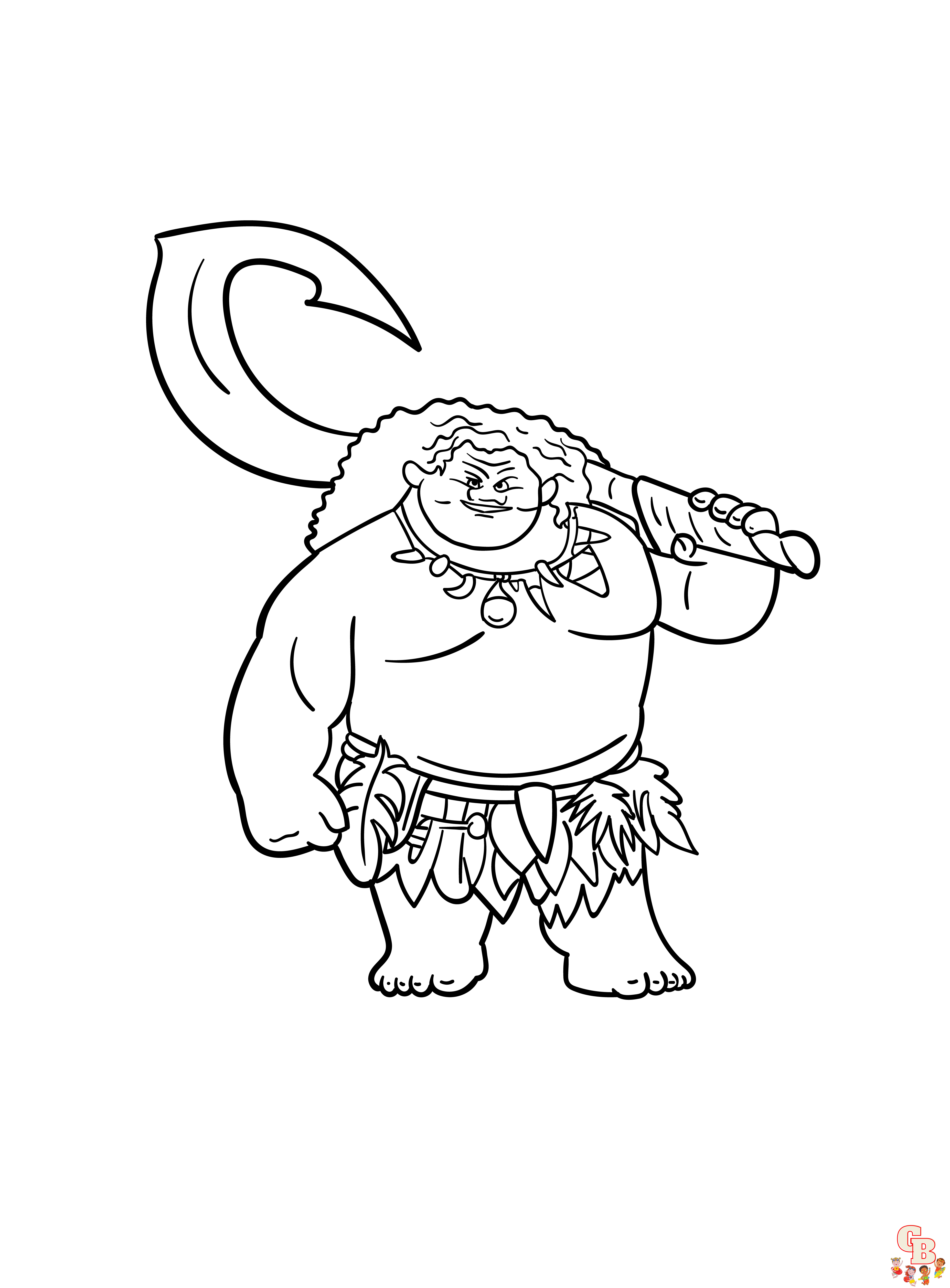 Maui From Moana coloring pages